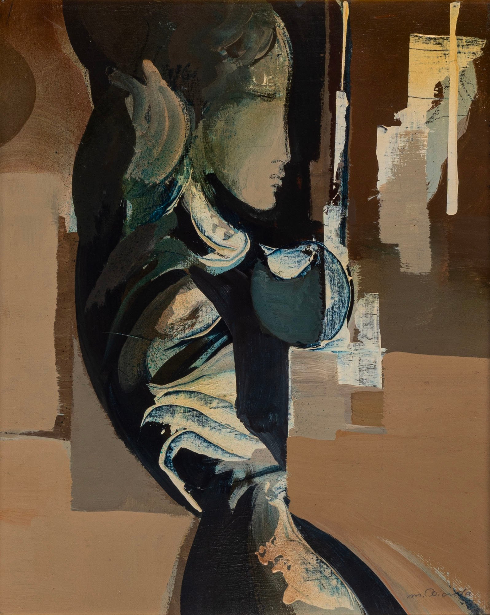 Interno con figura