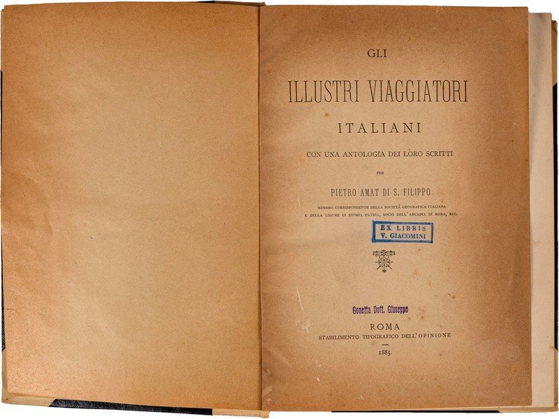 Amat di San Filippo Pietro - Gli illustri viaggiatori italiani. Con una antologia dei loro scritti