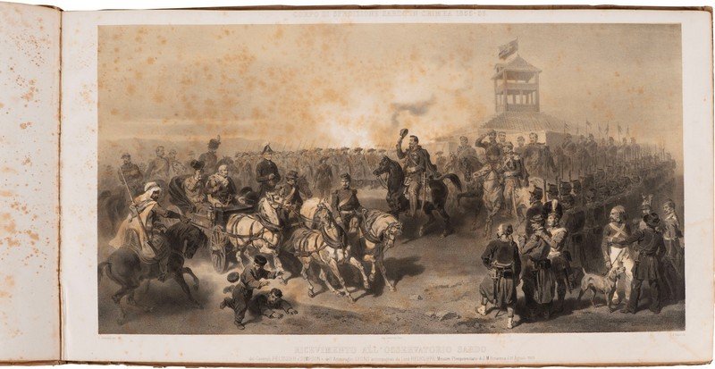 Gerolamo Induno (1825-1890), disegnatore; Luigi Bucco, litografo - Ricordo pittorico militare della Spedizione Sarda in Oriente negli anni 1855-56