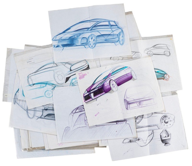 26 Schizzi professionali di carrozzeria d'auto