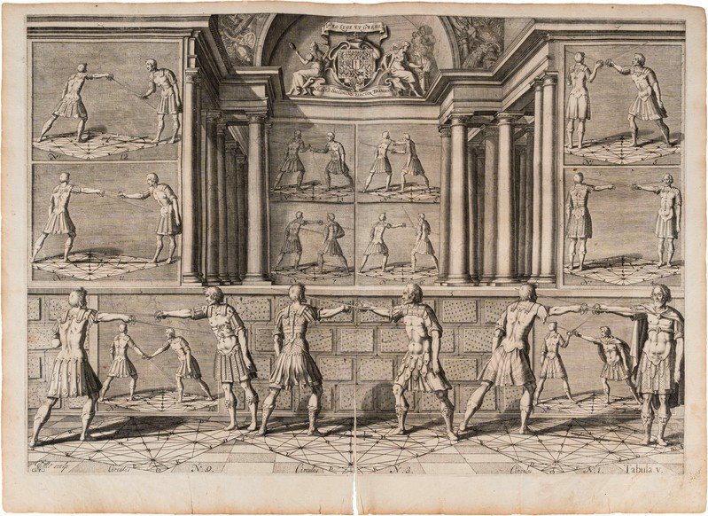 Egbert Van Panderen (Haarlem, 1590 - Anversa, 1637) - 10 Tavole da "Academie de l'Espée"