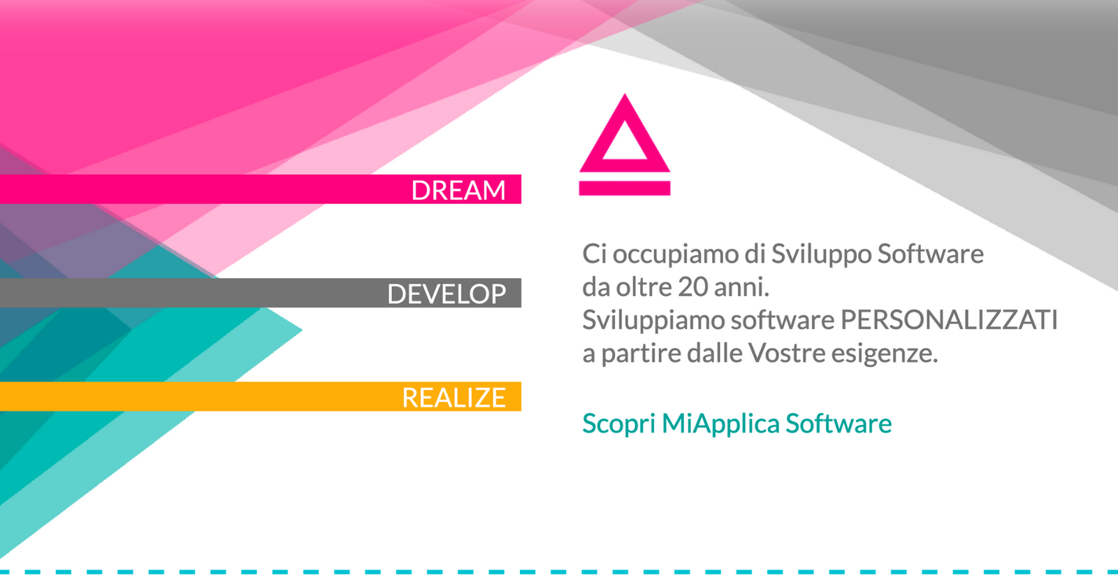 schermata di sito web realizzata utilizzando colori forti