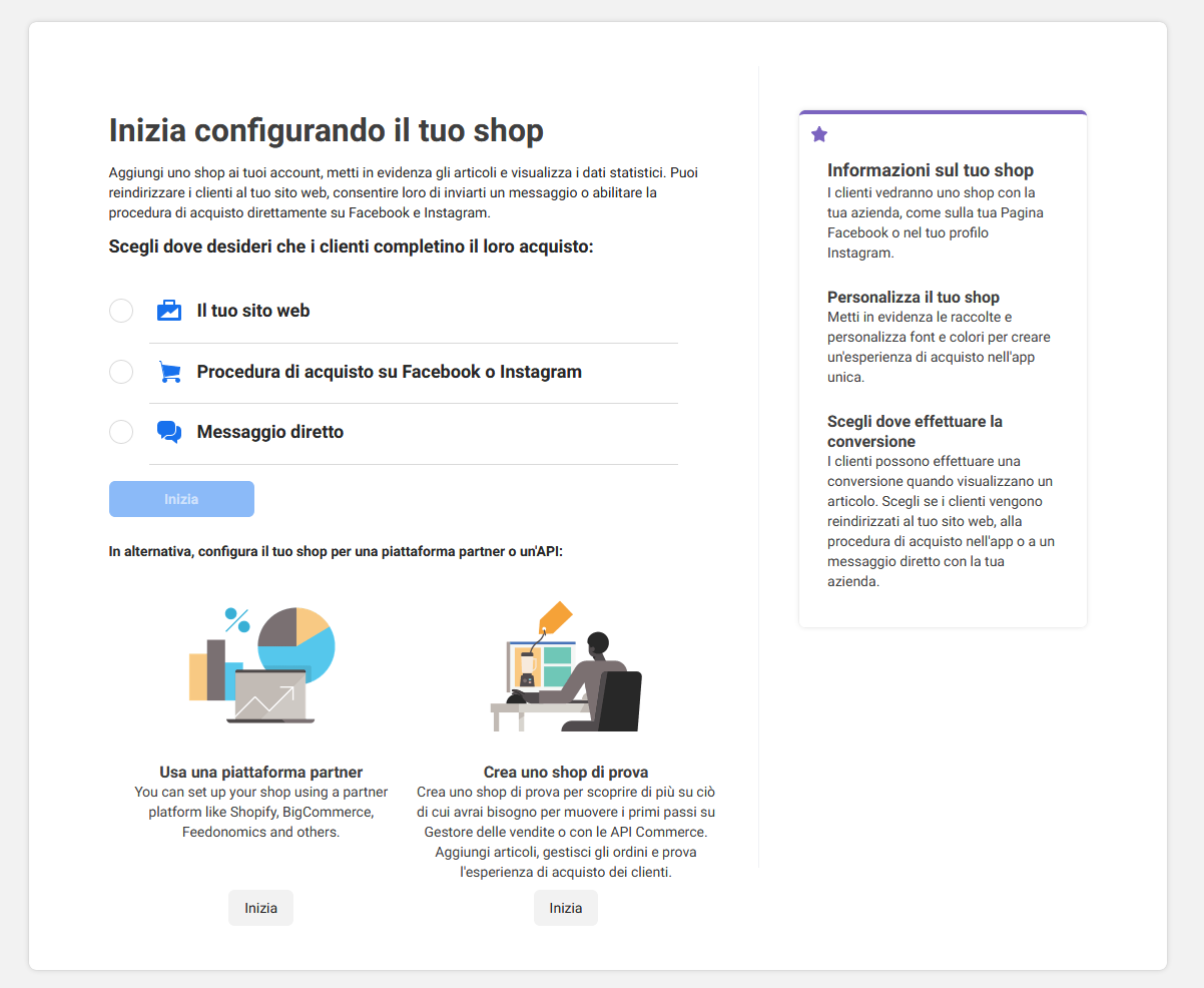 Facebook Shops commerce manager
